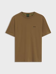 Braun - BOSS – T-Shirt mit Logo in normaler Passform - Bild 4 von 4