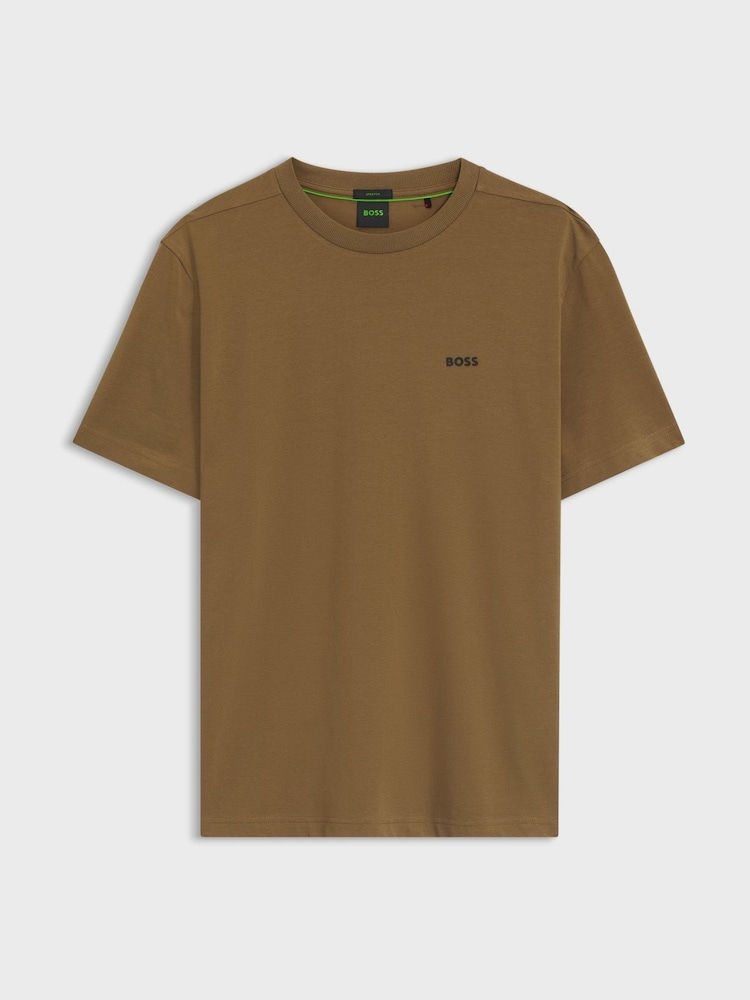 Braun - BOSS – T-Shirt mit Logo in normaler Passform - Bild 4 von 4 Braun - BOSS – T-Shirt mit Logo in normaler Passform - Bild 4 von 4