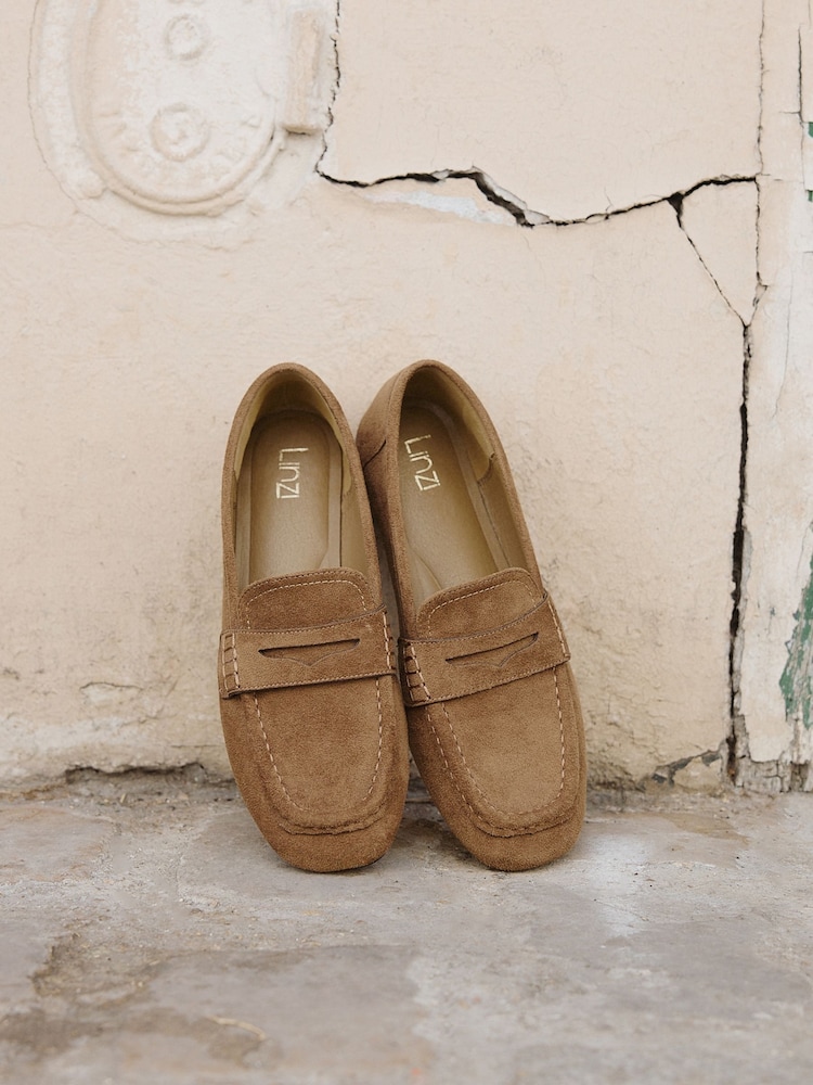 Bež-braon Braun - Linzi Edition Square Toe Penny Loafers - Slika 6 od 6 Bež-braon Braun - Linzi Edition Square Toe Penny Loafers - Slika 6 od 6