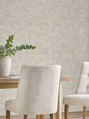 Ivory Luxe Palmetta 10M Wallpaper - Image 2 of 5