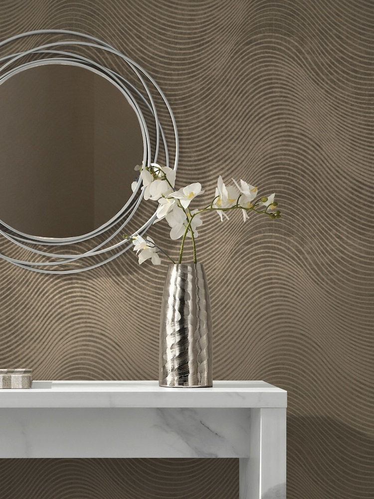 Taupe Luxe Lucia 10M Wallpaper - Image 2 of 5