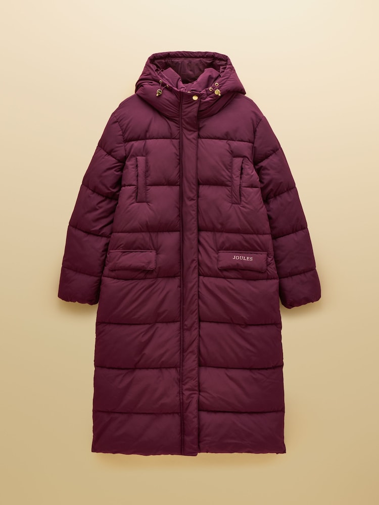 Joules Matchday Purple Longline Oversized Showerproof Coat - Image 10 of 10