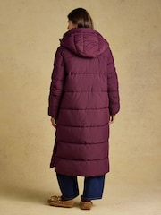 Joules Matchday Purple Longline Oversized Showerproof Coat - Image 2 of 10
