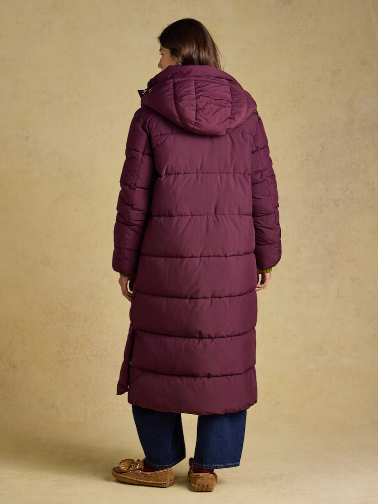 Joules Matchday Purple Longline Oversized Showerproof Coat - Image 2 of 10