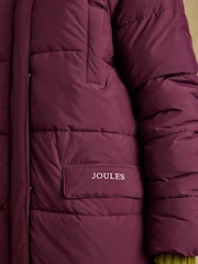 Joules Matchday Purple Longline Oversized Showerproof Coat - Image 6 of 10