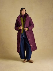 Joules Matchday Purple Longline Oversized Showerproof Coat - Image 7 of 10
