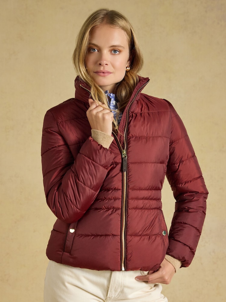 Paddock Burgundy Red Showerproof Padded Coat - Image 1 of 8 Paddock Burgundy Red Showerproof Padded Coat - Image 1 of 8
