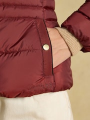 Paddock Burgundy Red Showerproof Padded Coat - Image 4 of 8