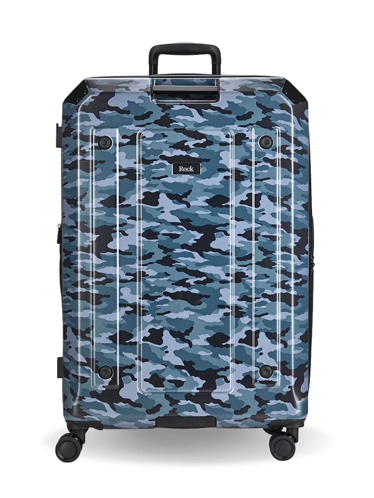 Rock Luggage Blue Large Alpine Suitcase - Image 2 of 7 Rock Luggage Blue Large Alpine Suitcase - Image 2 of 7