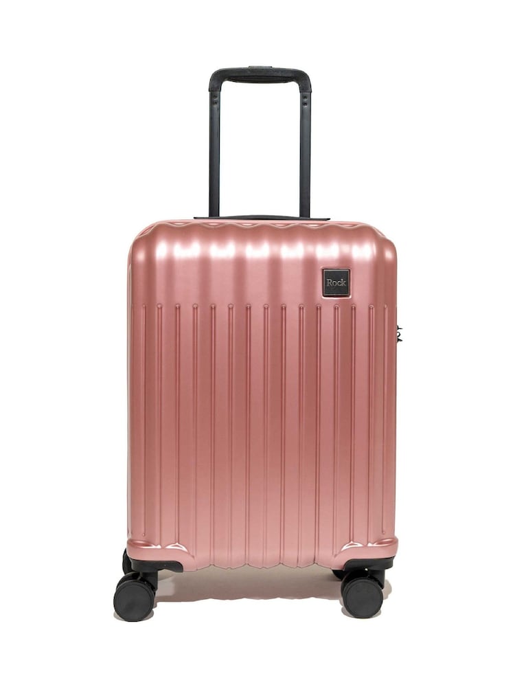 Rock Luggage Pink Rock Luna Cabin Suitcase - Image 2 of 5 Rock Luggage Pink Rock Luna Cabin Suitcase - Image 2 of 5