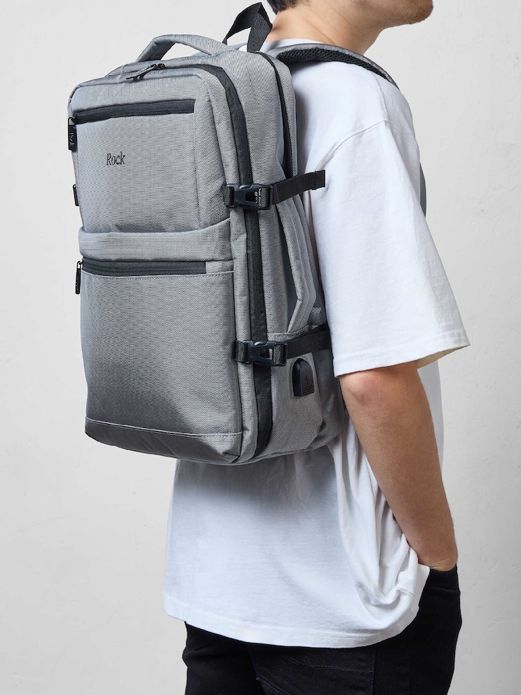 Rock Luggage Grey Rock Battersea Medium Backpack - Image 1 of 5 Rock Luggage Grey Rock Battersea Medium Backpack - Image 1 of 5