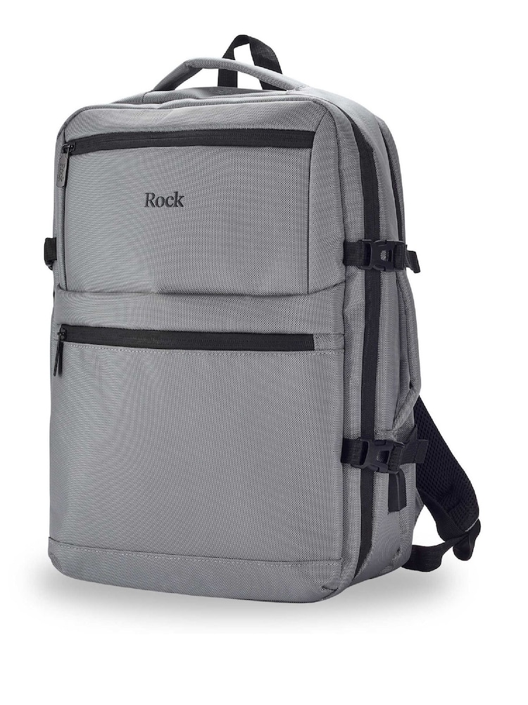 Rock Luggage Grey Rock Battersea Medium Backpack - Image 2 of 5 Rock Luggage Grey Rock Battersea Medium Backpack - Image 2 of 5