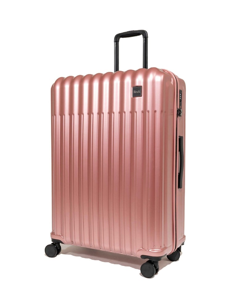 Rock Luggage Pink Rock Luna Large Suitcase - Image 1 of 5 Rock Luggage Pink Rock Luna Large Suitcase - Image 1 of 5