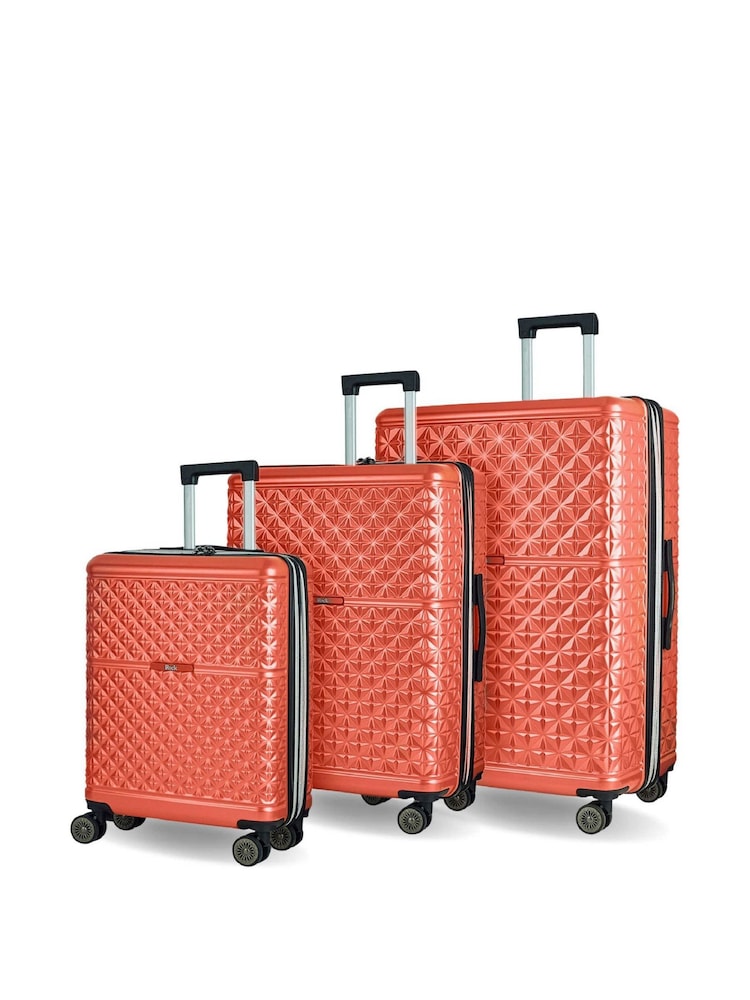 Rock Luggage Orange Maya Suitcases Set 3 Piece - Image 1 of 6