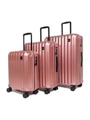 Rock Luggage Pink Rock Luna Suitcases 3pc Set - Image 1 of 5