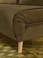 MADE.COM Fern Green Velvet Large Haru 2 Seater Sofa Bed - Image 4 of 6