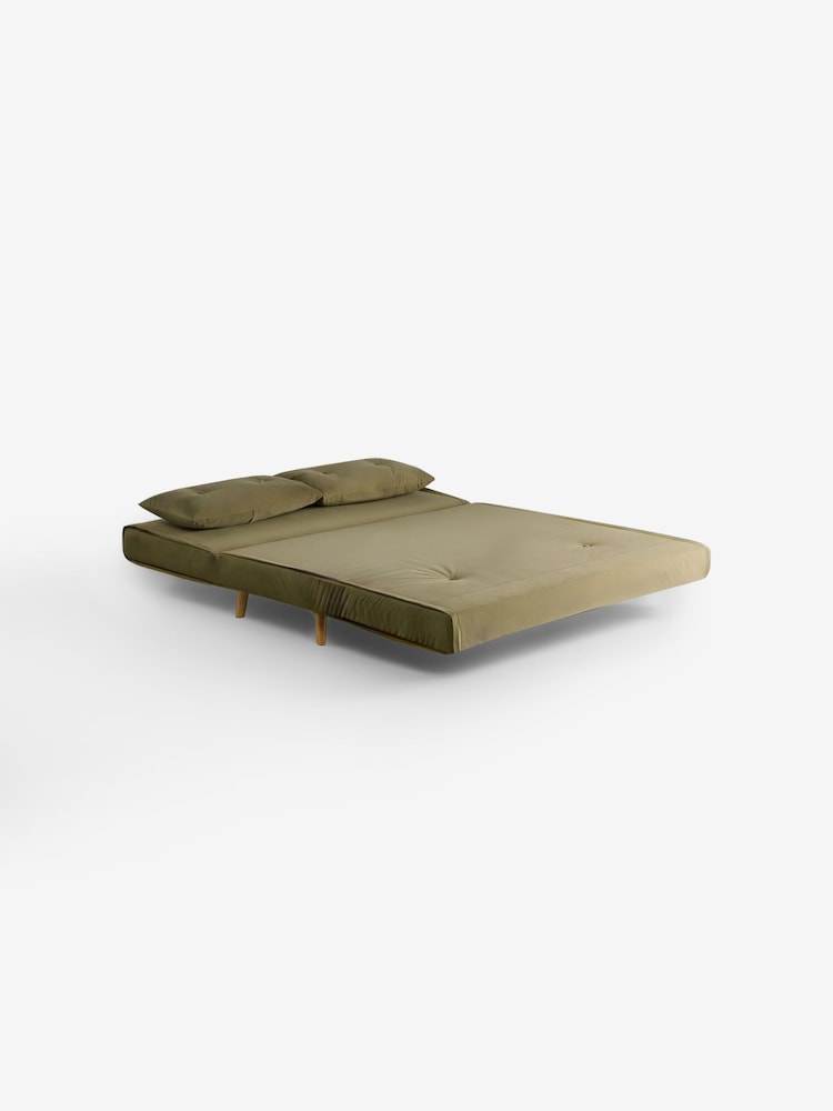 MADE.COM Fern Green Velvet Large Haru 2 Seater Sofa Bed - Image 6 of 6 MADE.COM Fern Green Velvet Large Haru 2 Seater Sofa Bed - Image 6 of 6