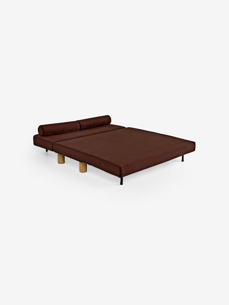 MADE.COM Chocolate Brown Velvet Large Maxton 2 Seater Sofa Bed - Image 6 of 6 MADE.COM Chocolate Brown Velvet Large Maxton 2 Seater Sofa Bed - Image 6 of 6