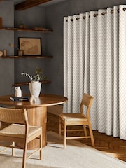 Natural Chequerboard Made to Measure Curtains - Image 2 of 9