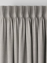 Charcoal Grey Brushed Stripe Made to Measure Curtains - Image 5 of 9