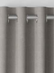 Charcoal Grey Brushed Stripe Made to Measure Curtains - Image 7 of 9