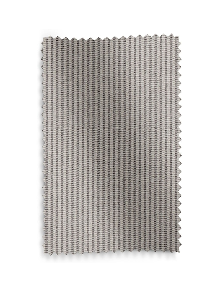 Charcoal Grey Brushed Stripe Made to Measure Curtains - Image 9 of 9