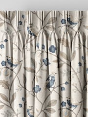 Blue Luxe Blue Bird Made to Measure Curtains - Image 5 of 9