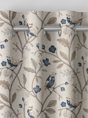 Blue Luxe Blue Bird Made to Measure Curtains - Image 7 of 9