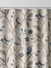 Blue Luxe Blue Bird Made to Measure Curtains - Image 8 of 9
