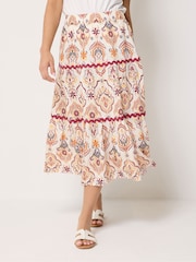 M&Co Orange Petite Ric Rac Skirt - Image 1 of 5