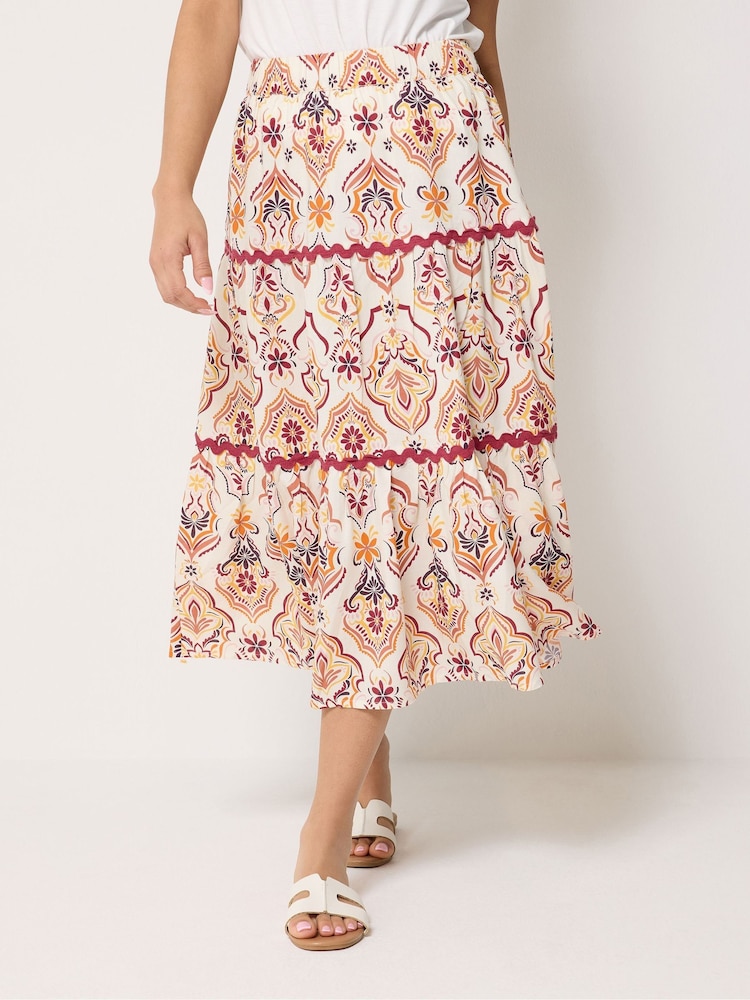 M&Co Orange Petite Ric Rac Skirt - Image 1 of 5