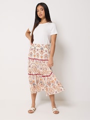 M&Co Orange Petite Ric Rac Skirt - Image 3 of 5
