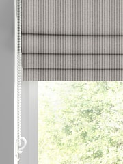 Charcoal Grey Brushed Stripe Made to Measure Roman Blind - Image 2 of 6