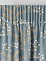 Blue Luxe Blue Floral Made to Measure Curtains - Image 6 of 9
