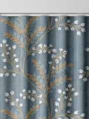 Blue Luxe Blue Floral Made to Measure Curtains - Image 8 of 9