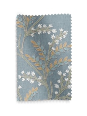 Blue Luxe Blue Floral Made to Measure Curtains - Image 9 of 9