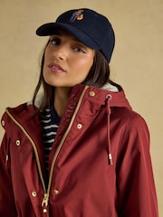Joules Evercosy Rust Brown Borg Lined Waterproof Raincoat With Hood - Image 3 of 12