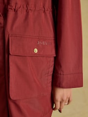 Joules Evercosy Rust Brown Borg Lined Waterproof Raincoat With Hood - Image 4 of 12
