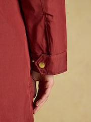 Joules Evercosy Rust Brown Borg Lined Waterproof Raincoat With Hood - Image 9 of 12