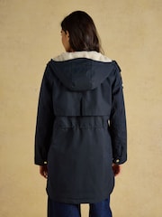 Joules Evercosy Navy Borg Lined Waterproof Raincoat With Hood - Image 2 of 12