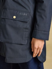 Joules Evercosy Navy Borg Lined Waterproof Raincoat With Hood - Image 7 of 12
