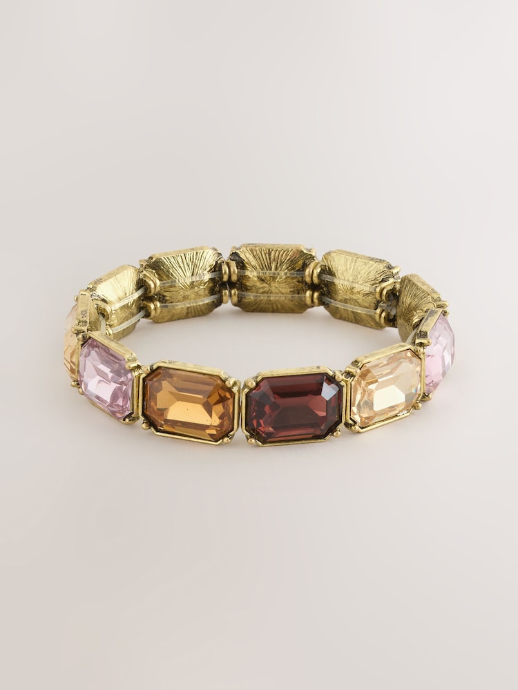 Pink/Red Jewel Stretch Bracelet - Image 1 of 3