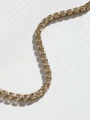 גוון זהוב - Waterproof Stainless Steel Tennis Bracelet - תמונה 4 מתוך 5