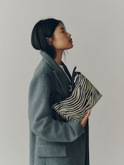 Zebra Print Leather Hand Held Bag - Image 2 of 9
