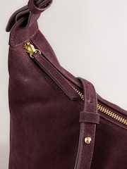 Burgundy Red Leather Hand Held Bag - Image 4 of 5