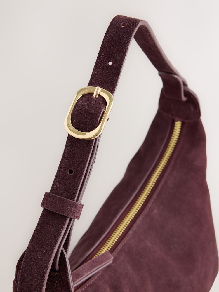 Burgundy Red Leather Hand Held Bag - Image 5 of 5 Burgundy Red Leather Hand Held Bag - Image 5 of 5
