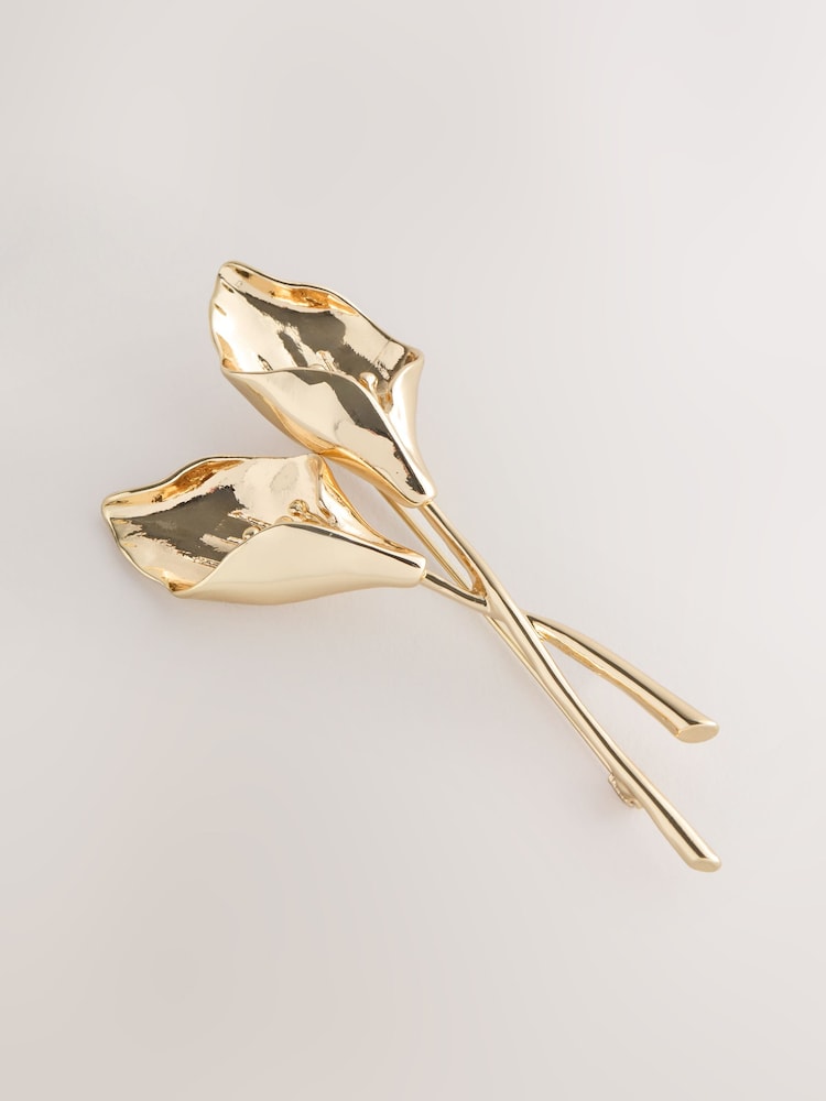 Zlatno Tone - Flower Stem Brooch - Slika 1 od 3