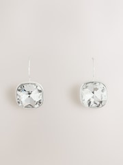 Tono plateado - Pendientes con diseño brillante sin cierres - Imagen 1 de 3