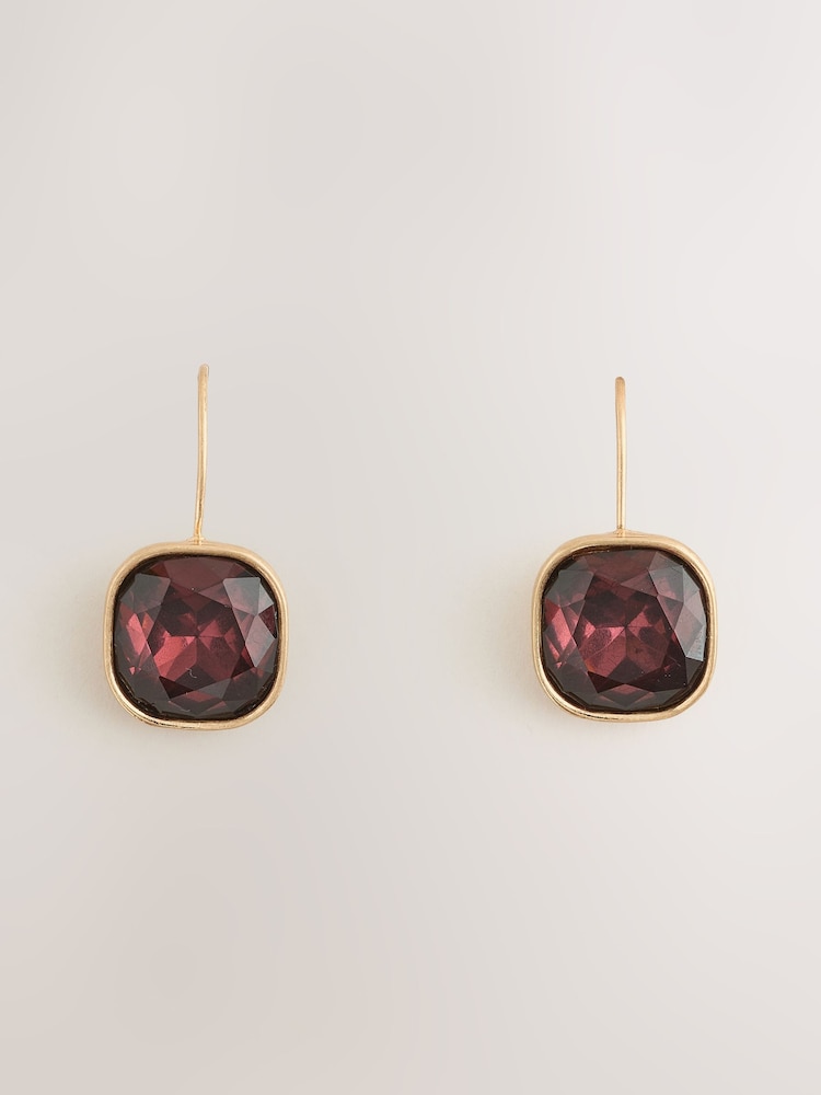 Dorado/morado - Pendientes con diseño brillante sin cierres - Imagen 1 de 3 Dorado/morado - Pendientes con diseño brillante sin cierres - Imagen 1 de 3