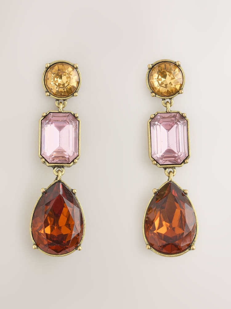 Multi Stone Drop Earrings - Image 1 of 3